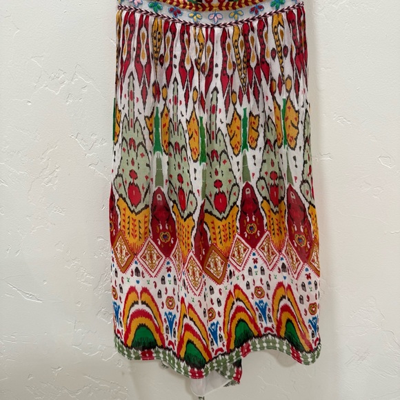 NWT Zara Strappy Back Boho Mini Dress Multicolor Embroidered Women's XS - Picture 7 of 14